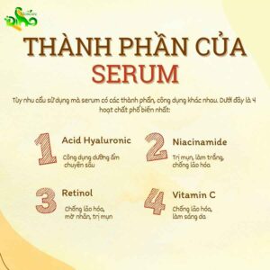 Thành phần của serum dưỡng trắng da