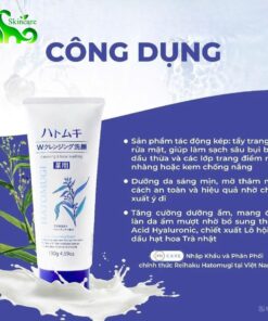 Sữa Rửa Mặt Tẩy Trang & Làm Sáng Da Hatomugi Hạt Ý Dĩ Nhật Bản (130g)