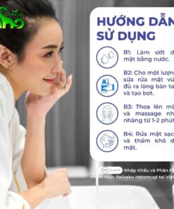 Sữa rửa mặt ngừa mụn, dưỡng ẩm cho da dầu mụn Hatomugi 130g